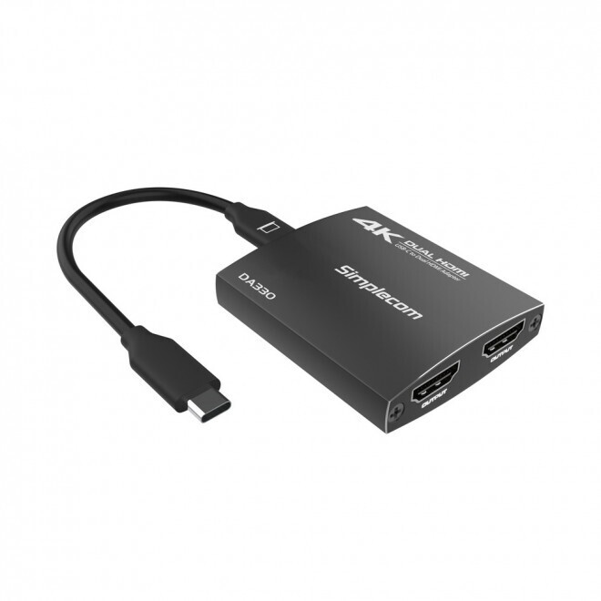 Simplecom DA330 USB-C to Dual HDMI MST Adapter 4K@60Hz with PD and ...