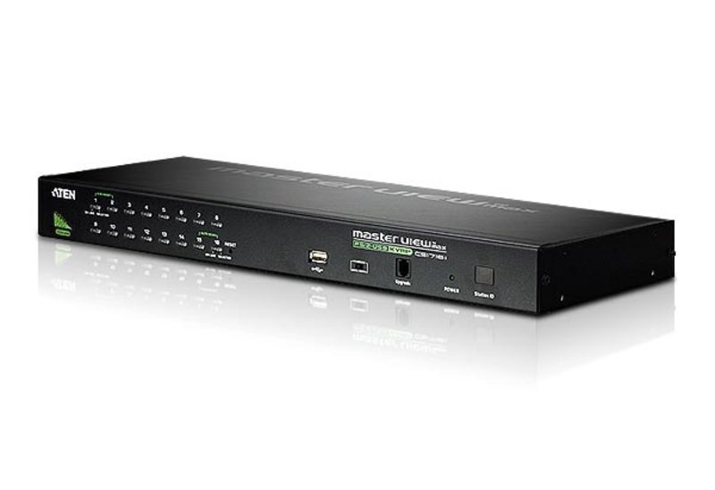 Aten 16 Port Rackmount USB-PS/2 VGA KVMP Switch With USB 2.0 Hub And ...