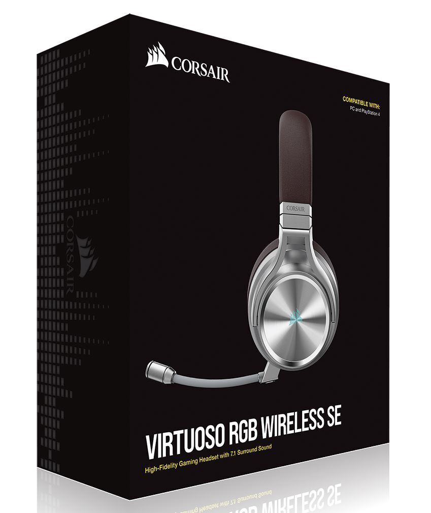 Corsair Virtuoso Wireless RGB SE Espresso 7.1 Headset. High Fidelity ...