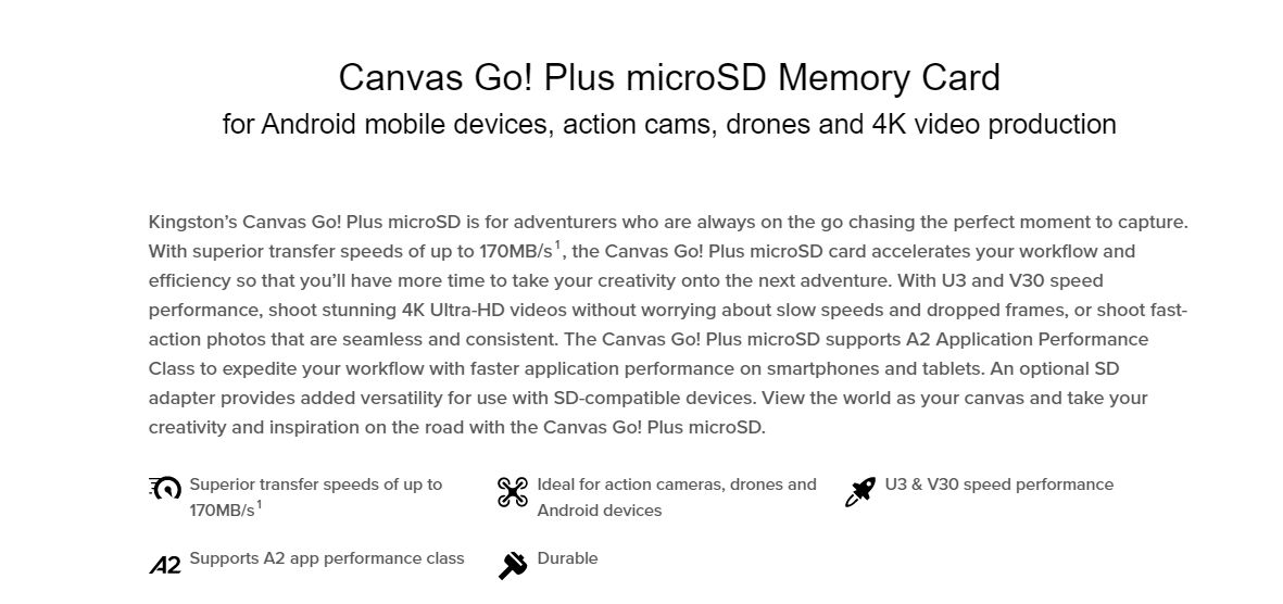 Canvas Go! Plus microSD