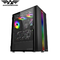 Gaming PC Case Armaggeddon TESSARAXX Apex 7 RGB Strip Tempered Glass ATX Black