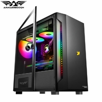 Armaggeddon PC Case Tessarraxx Core 1 Tempered Glass mATX Case Glass Side Panel