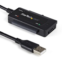 StarTech.com USB 2.0 to SATA/IDE Combo Adapter for 2.5/3.5" SSD/HDD - 1 x 4-pin USB 2.0 Type A - Male - 1 x 40-pin IDE - Female, 1 x 44-pin IDE - 1 x