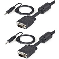 StarTech.com 2m Coax High Resolution Monitor VGA Cable with Audio HD15 M/M - VGA Extension Cable - HD15 to HD15 Cable - First End: 15-pin HD-15 - - -