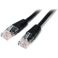 StarTech.com 15m Cat5e Black Molded RJ45 UTP Cat 5e Patch Cable - 15 m Patch Cord - First End: 1 x RJ-45 Network - Male - Second End: 1 x RJ-45 - - -