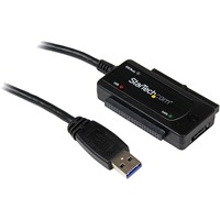 StarTech.com USB 3.0 to SATA or IDE Hard Drive Adapter Converter - 1 x USB 3.0 Type A - Male - 1 x Power, 1 x 7-pin SATA - Female, 1 x 44-pin IDC IDE