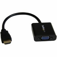 StarTech.com HDMI to VGA Adapter - 1080p - 1920 x 1080 - Black - HDMI Converter - VGA to HDMI Monitor Adapter - 1 x 19-pin HDMI Digital Audio/Video -