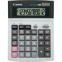 Canon WS-1210HI III Simple Calculator - Dual Power, Angled Display, Tilt Display, Adjustable Display, Auto Power Off, Sign Change - 12 Digits - LCD -