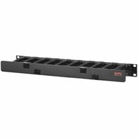 APC by Schneider Electric Cable Organizer - Black - Cable Manager - 1U Height - 19" Width