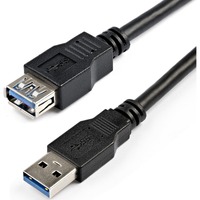 StarTech.com 2m Black SuperSpeed USB 3.0 (5Gbps) Extension Cable A to A - M/F - Extend your SuperSpeed USB 3.0 cable by up to an additional 2 meters