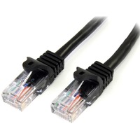 StarTech.com 2 m Black Cat5e Snagless RJ45 UTP Patch Cable - 2m Patch Cord - First End: 1 x RJ-45 Network - Male - Second End: 1