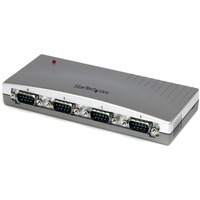 StarTech.com Serial Hub - External - 1 Pack - TAA Compliant - USB - PC, Mac - 4 x Number of Serial Ports External - 1 x Number of USB Ports