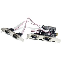 StarTech.com Serial Adapter - Dual-profile Plug-in Card - 1 Pack - PCI Express x1 - PC - 4 x Number of Serial Ports External