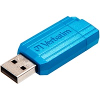 Verbatim PinStripe 16 GB USB 2.0 Flash Drive - Caribbean Blue - 1 / Pack