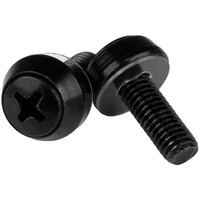 StarTech.com M6 x 12mm - Screws - 50 Pack, Black - M6 Mounting Screws for Server Rack & Cabinet - Mounting Screw - 12 mm - Steel - Black - 50 / Pack