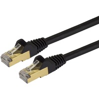 StarTech.com 10ft CAT6a Ethernet Cable - 10 Gigabit Category 6a Shielded Snagless 100W PoE Patch Cord - 10Gb Black UL Certified Wiring/TIA - First 1