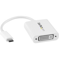 StarTech.com USB C to DVI Adapter - White - Thunderbolt 3 Compatible - 1920x1200 - USB-C to DVI Adapter for USB-C devices such as your 2018 iPad Pro