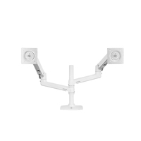 Ergotron Mounting Arm for Monitor - White - 2 Display(s) Supported - 61 cm (24") Screen Support - 18.14 kg Load Capacity - 100 x 100, 75 x 75