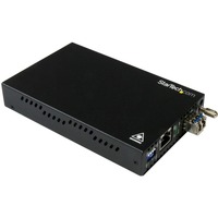 StarTech.com Transceiver/Media Converter - TAA Compliant - 2 Port(s) - 1 x Network (RJ-45) - Duplex LC Port - Optical Fiber, Twisted Pair - - Gigabit