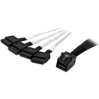 StarTech.com 1m Internal Mini SAS to SATA Cable - SFF-8643 to 4x SATA - First End: 4 x 7-pin SATA - Male - Second End: 1 x 36-pin SFF-8643 Mini-SAS -