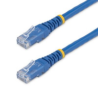 StarTech.com 1ft CAT6 Ethernet Cable - Blue Molded Gigabit - 100W PoE UTP 650MHz - Category 6 Patch Cord UL Certified Wiring/TIA - First End: 1 x - -