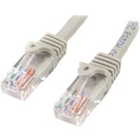 StarTech.com 0.5m Gray Cat5e Patch Cable with Snagless RJ45 Connectors - Short Ethernet Cable - 0.5 m Cat 5e UTP Cable - Make Fast Ethernet with PoE