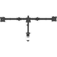 StarTech.com Desk Mount Triple Monitor Arm, 3 VESA 27" (17.6lb/8kg) Displays, Ergonomic Height Adjustable Articulating Pole Mount - Height Adjustable