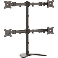 StarTech.com Quad Monitor Stand, Crossbar, Steel, Monitors up to 27" (17.6lb/8kg), VESA Monitor, Computer Monitor Stand, Monitor Arm - Up to 68.6 cm