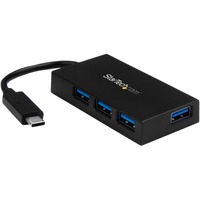 StarTech.com 4 Port USB C Hub - USB-C to 4x USB-A (USB 3.0/3.2 Gen 1 SuperSpeed 5Gbps) - USB Bus or Self Powered - BC 1.2 Charging Hub - 4 Total USB