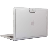 STM Goods Hynt Case for Apple MacBook Pro - Textured, Sandblasted metal badge with etched logo - Clear - Bump Resistant, Scratch Resistant, Friction