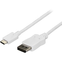 StarTech.com 6ft/1.8m USB C to DisplayPort 1.2 Cable 4K 60Hz - USB Type-C to DP Video Adapter Monitor Cable HBR2 - TB3 Compatible - White - First 1 x