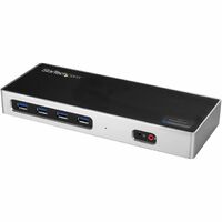 StarTech.com USB-C & USB-A Dock, Dual Monitor 4K 60Hz Dock DisplayPort/HDMI, Hybrid USB 3.0 Laptop Docking Station, 6x USB-A, mac/Windows - Universal