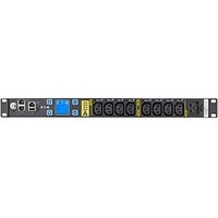 Eaton Managed EMAT10-10 PDU - Switched - 16 A - 120 V AC, 230 V AC Output - 1U Network (RJ-45) - Horizontal - Rack-mountable