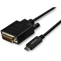 StarTech.com 10ft (3m) USB C to DVI Cable - 1080p USB Type-C to DVI-Digital Video Display Adapter Monitor Cable - Works w/ Thunderbolt 3 - First End: