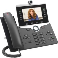 Cisco 8865 IP Phone - Corded/Cordless - Corded/Cordless - Wi-Fi, Bluetooth - Desktop, Wall Mountable - Charcoal - 5 x Total Line - VoIP - IEEE - 1 x