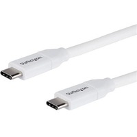 StarTech.com 4m 13 ft USB C to USB C Cable w/ 5A PD - M/M - White - USB 2.0 - USB-IF Certified - USB Type C Cable - USB C Charging Cable - USB C PD -