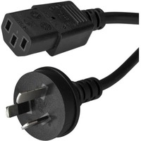 StarTech.com 2m 6 ft Power Supply Cord - AS/NZS 3112 to C13 - Computer Power Cord - Monitor Power Cord - Computer Monitor Cable - 2m (6.5ft) Laptop |