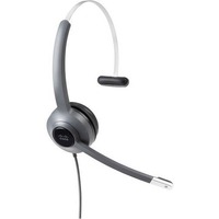 Cisco 521 Wired Over-the-head Mono Headset - Black - Monaural - Supra-aural - Uni-directional, Electret, Condenser Microphone - Mini-phone (3.5mm),