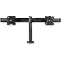 StarTech.com Desk-Mount Dual-Monitor Arm, For up to 27"(17.6lb/8kg) Monitors, Low Profile Design, Clamp/Grommet Mount, Dual Monitor Mount - Height -