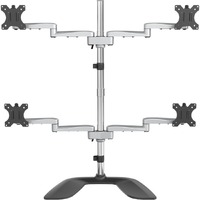 StarTech.com Quad Monitor Stand, Desktop VESA 4 Monitor Arm up to 32" (17.6lb/8kg) Screens, Ergonomic Articulating Pole Mount, Adjustable - Up to cm