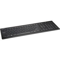 Kensington SlimType Keyboard - Wireless Connectivity - USB Interface - Black - RF - 10.06 m - 2.40 GHz Volume Control Hot Key(s) - Desktop Computer -