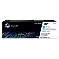 HP 206X Original High Yield Laser Toner Cartridge - Cyan Pack - 2450 Pages