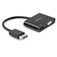 StarTech.com DisplayPort to HDMI VGA Adapter - DP 1.2 HBR2 to HDMI 2.0 4K 60Hz or VGA Monitor Converter - Digital Video Display Adapter - 2-in-1 1.2