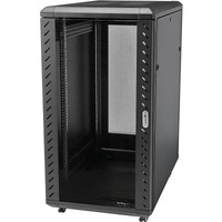 StarTech.com 4-Post 18U Server Rack Cabinet, 19" Data Rack Cabinet for Computer / IT Equipment, Home Network Rack, Half Height Server Rack - 4-Post -