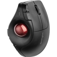 Kensington Pro Fit Ergo Vertical Trackball - Bluetooth - Optical - 9 Programmable Button(s) - Black - Wireless - 2.40 GHz - Scroll Wheel -