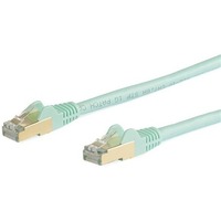 StarTech.com 10m CAT6a Ethernet Cable - Aqua - RJ45 Snagless Connectors - CAT6a STP Cord - Copper Wire - Network Cable (6ASPAT10MAQ) - CAT6a Ethernet