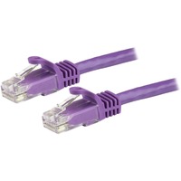 StarTech.com 7.5m CAT6 Ethernet Cable - Purple Snagless Gigabit - 100W PoE UTP 650MHz Category 6 Patch Cord UL Certified Wiring/TIA - 7.5m Purple & -