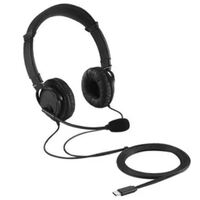 Kensington Wired Over-the-head Stereo Headset - Binaural - Circumaural - Noise Cancelling Microphone - USB Type C