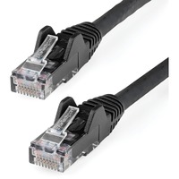 StarTech.com 1m CAT6 Ethernet Cable, LSZH (Low Smoke Zero Halogen), 10 GbE Snagless 100W PoE UTP RJ45 Black CAT 6 Network Patch Cord, ETL - 1m Black