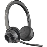Poly Voyager 4300 UC 4320-M Wired/Wireless Over-the-head Stereo Headset - Binaural - Ear-cup - 5000 cm - Bluetooth - 20 Hz to 20 kHz - 150 cm Cable -